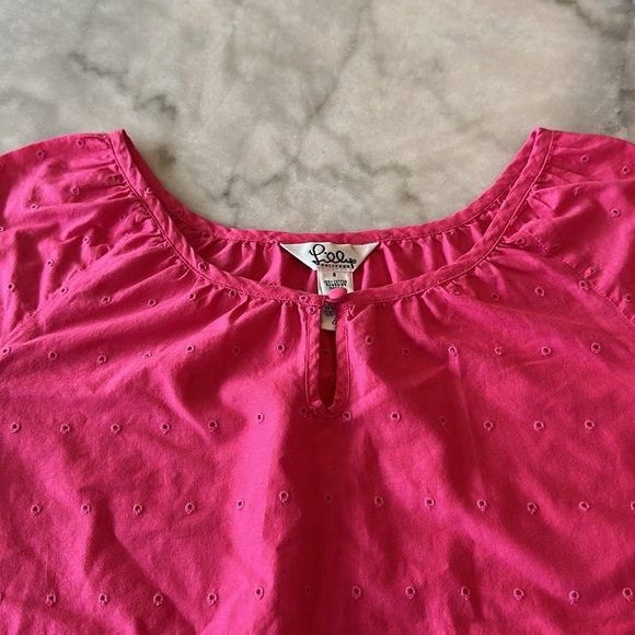 Lilly Pulitzer Eyelet Short Sleeve Top - Picture 10 of 12